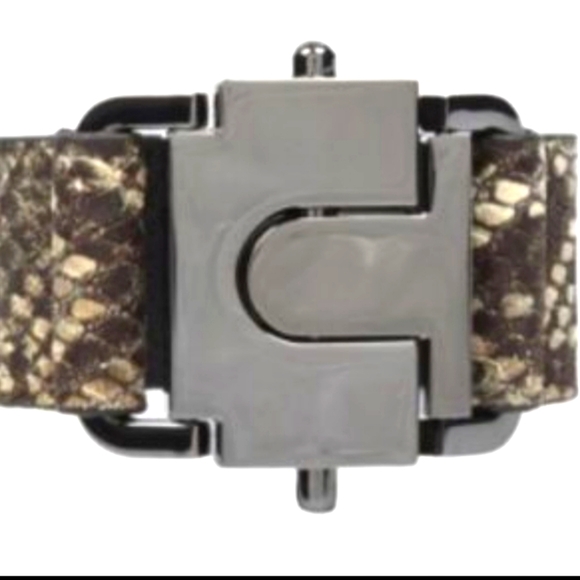 BRAND NEW ALL SAINTS PYTHON LEATHER BRACELET - Picture 1 of 10